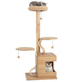 Load image into Gallery viewer, Wooden Cat Tree with Solid Wood Post