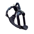 Load image into Gallery viewer, A dark navy blue dog harness with silver metal hardware