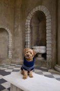 Load image into Gallery viewer, Navy Dog Jumper In Merino Lambswool