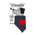 Load image into Gallery viewer, Red Heart on Denim Dog Bandana