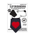 Load image into Gallery viewer, Red Heart on Denim Dog Bandana