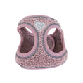 Load image into Gallery viewer, Pink pet harness with gray accents on a white background