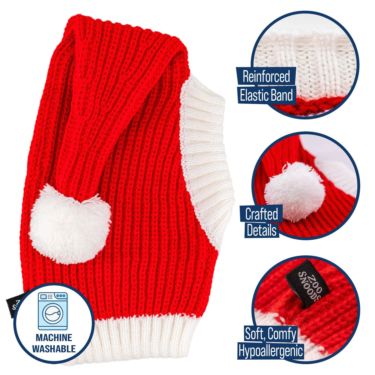 Santa Hat Dog Snood