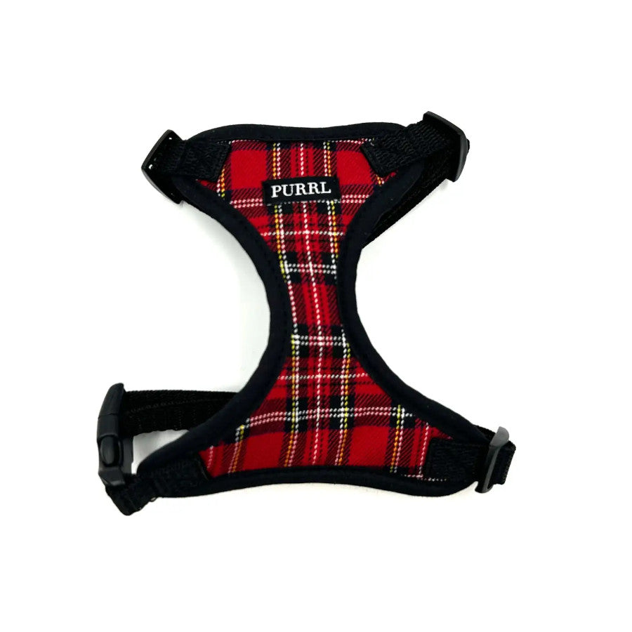 Red Tartan Cat Harness & Lead