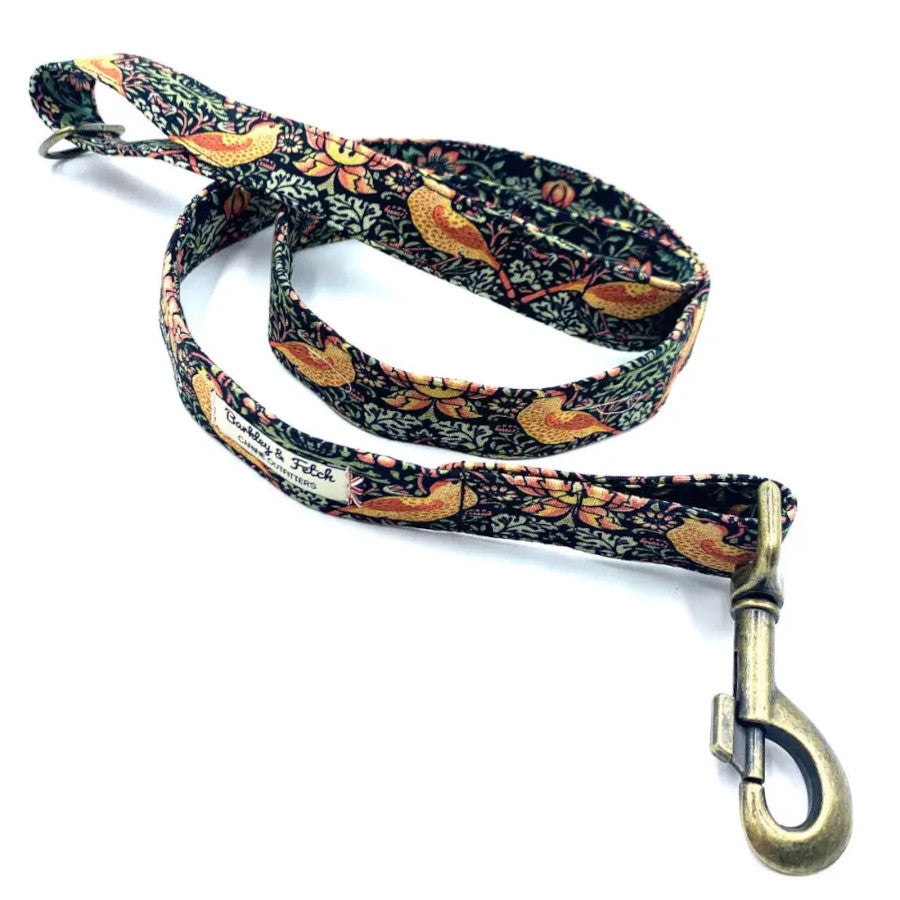 Strawberry Thief Print Dog Lead