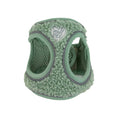 Load image into Gallery viewer, Green pet harness with fleece material on a white background
