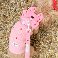Load image into Gallery viewer, Pink Heartstrings Cord Sailor Bow Tie
