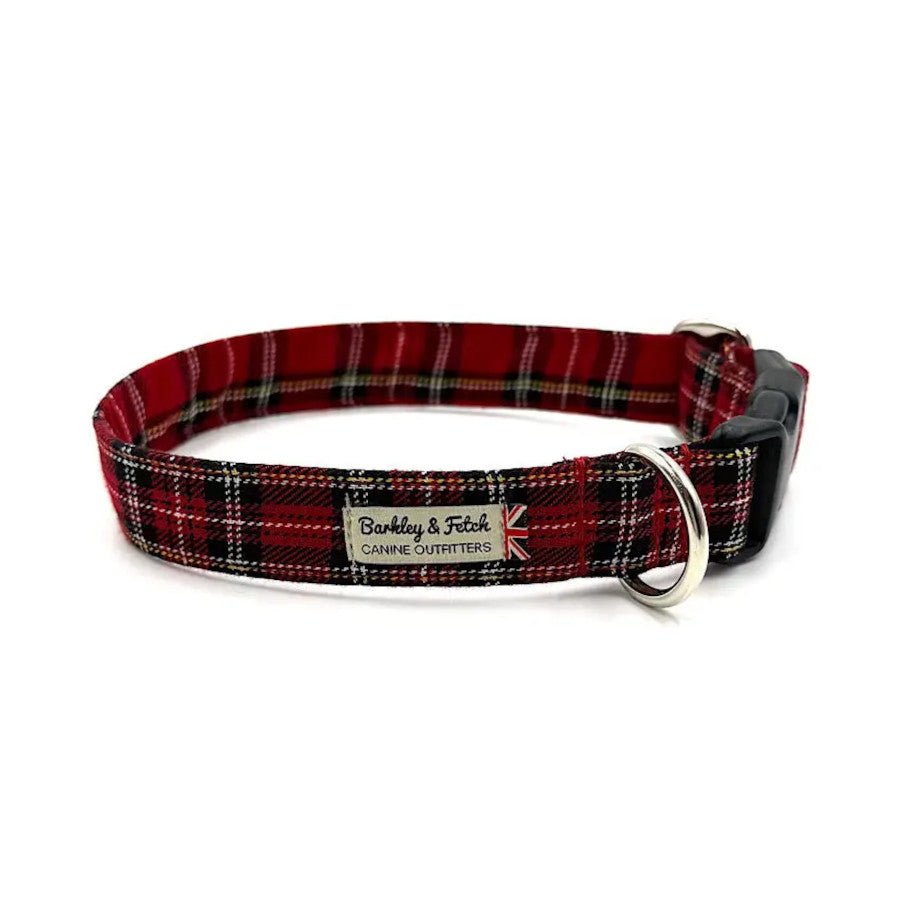 Red Tartan  Dog Collar