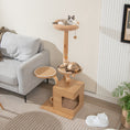 Load image into Gallery viewer, Wooden Cat Tree with Solid Wood Post

