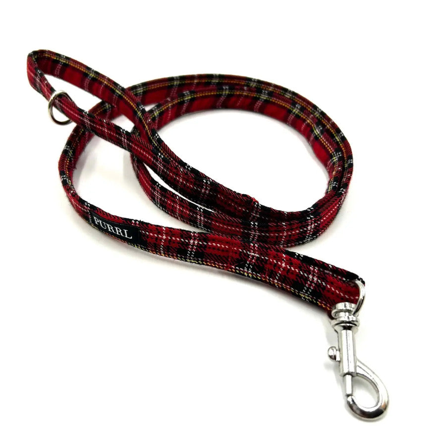 Red Tartan Cat Harness & Lead