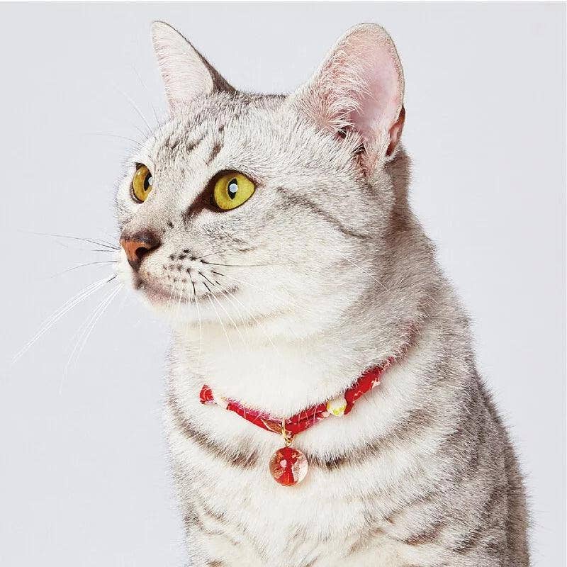 Handmade Kimono Pattern Cat Collar