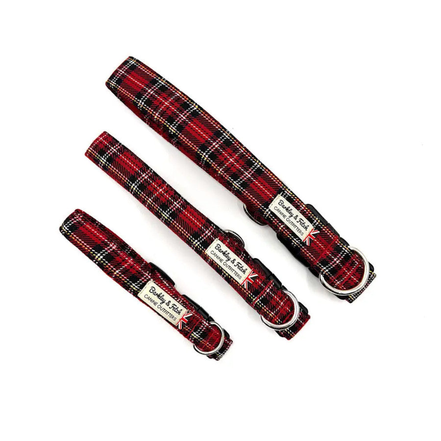 Red Tartan  Dog Collar