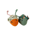 Load image into Gallery viewer, Two plush toys resembling ants with floral headbands on a white background

