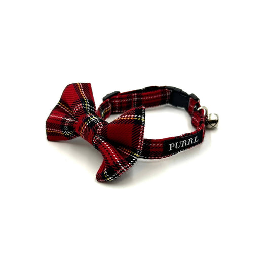 Red Tartan Cat Bowtie