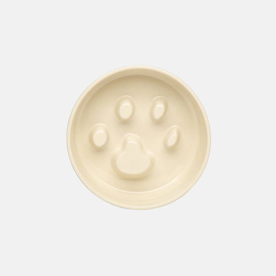 Icon Slow Feeder Dog Bowl Cream