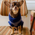 Load image into Gallery viewer, Navy Dog Jumper In Merino Lambswool
