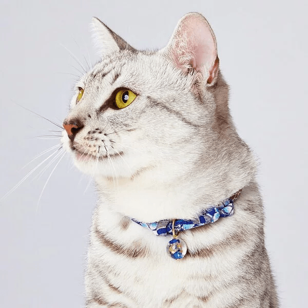 Handmade Kimono Pattern Cat Collar