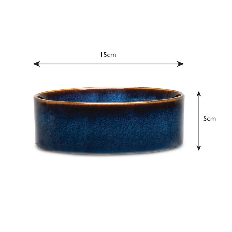 Reactive Glaze Pet Bowl Midnight Blue