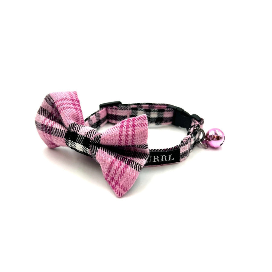Pinkberry Check Cat Bowtie
