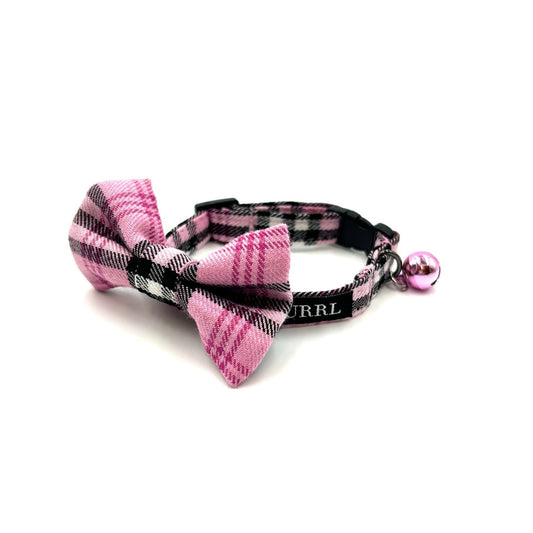 Pinkberry Check Cat Bowtie