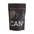 Load image into Gallery viewer, A black stand-up pouch of CAN9 dog supplement with white and light blue text and graphics
