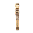 Load image into Gallery viewer, A close-up of a plaid dog collar with a tan buckle, metal D-ring, and a tan label reading 'COCOPUP' 
