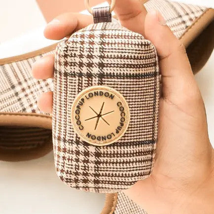 Plaid Poo Bag Holder