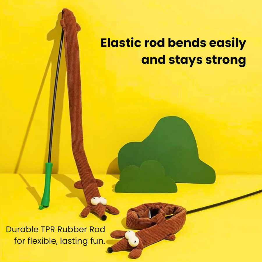 Dachshund Teaser Wand For Cats