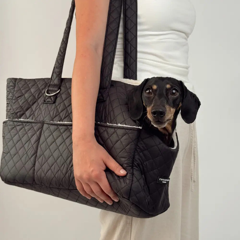 Black Quilted Dog Carrier