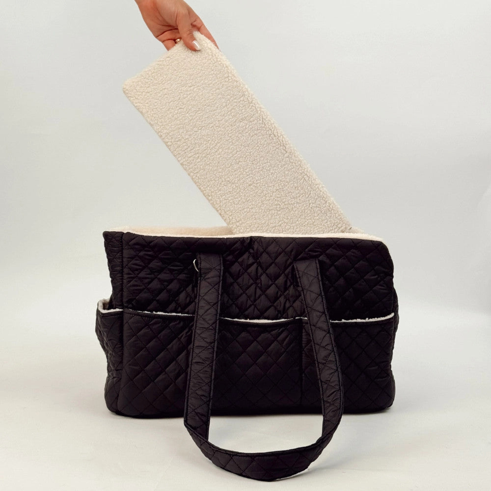 Black Quilted Dog Carrier