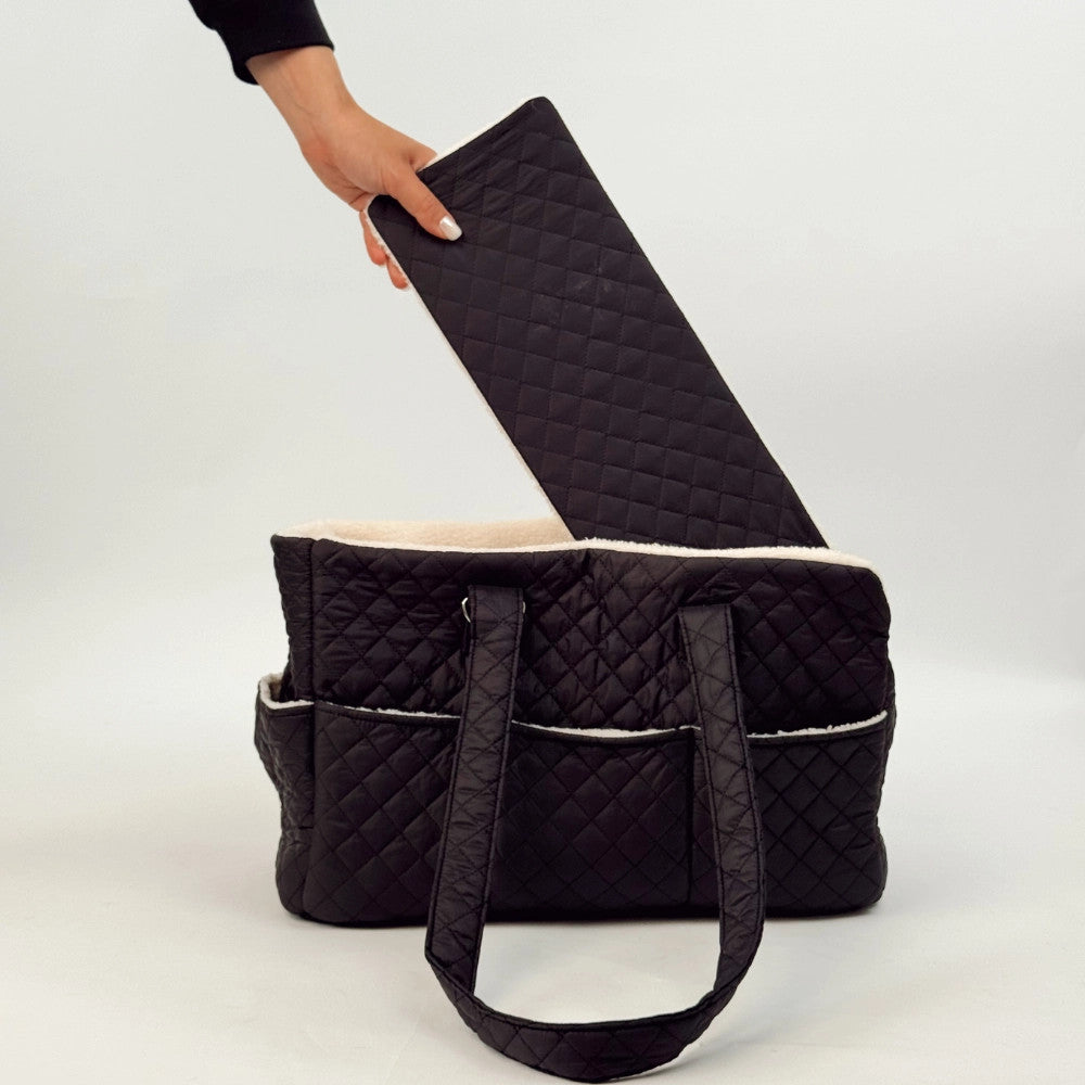 Black Quilted Dog Carrier