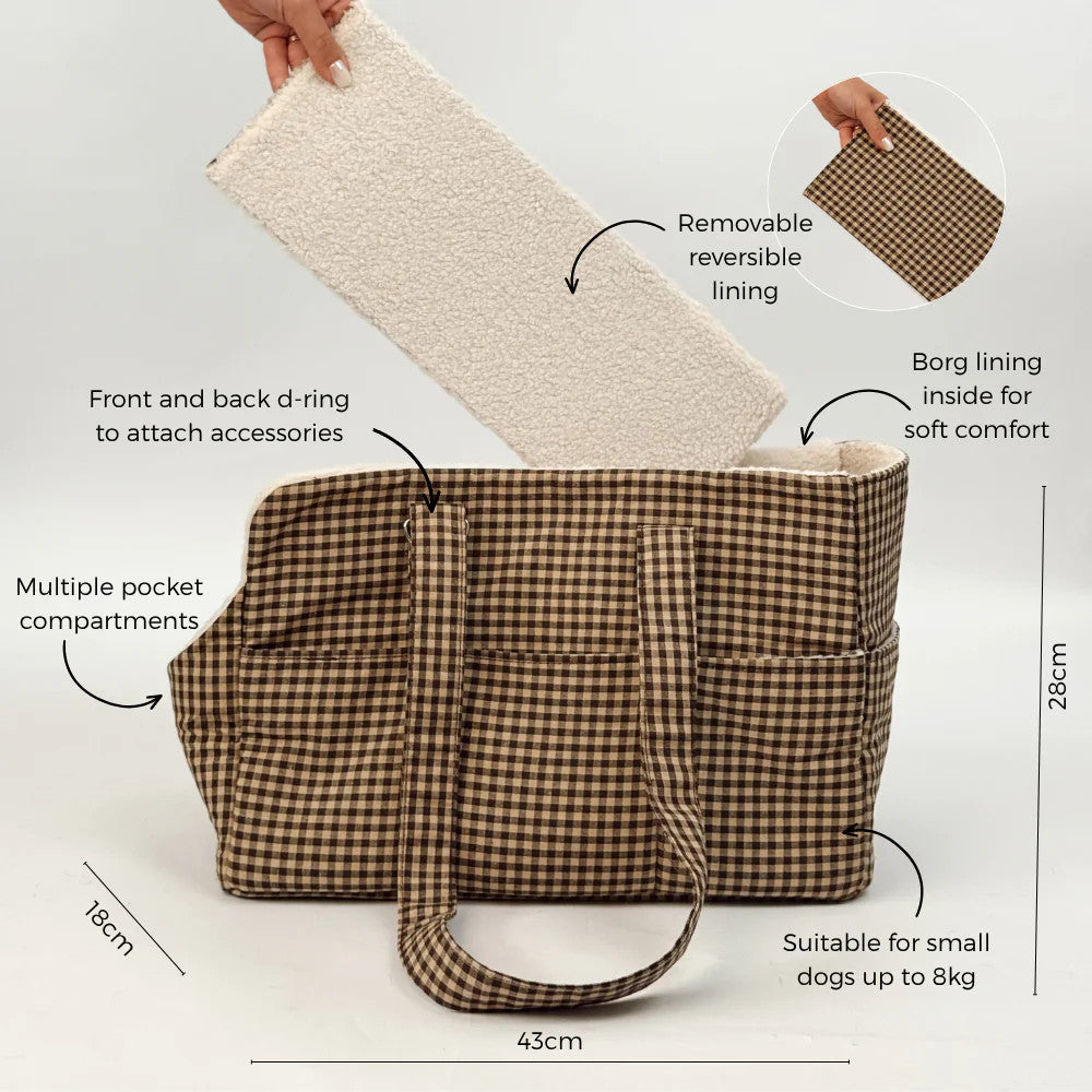Cotswold Check Dog Carrier