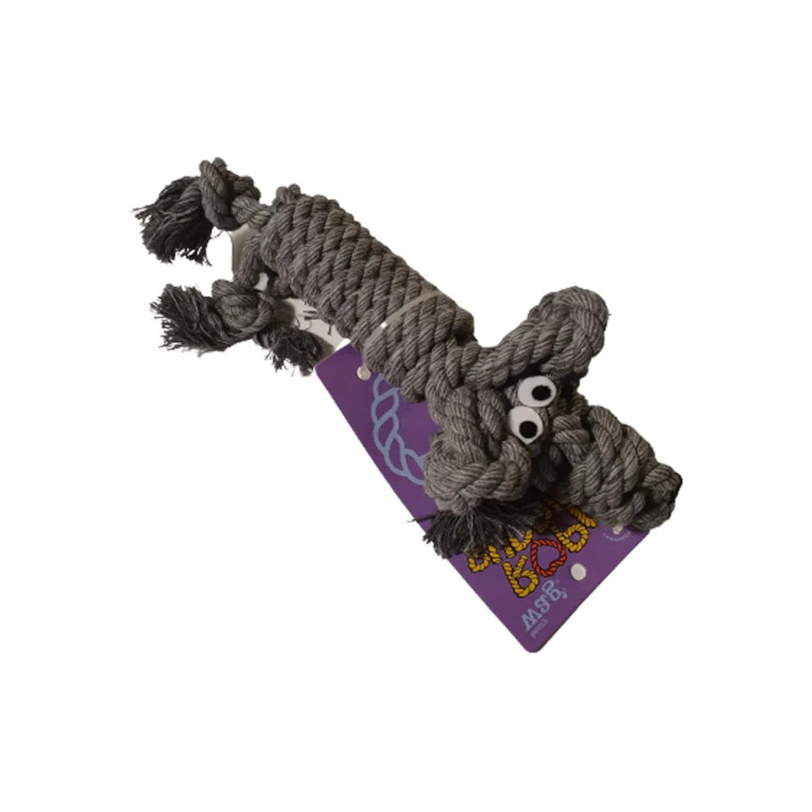 Rope Buddy Toy Grey Dog Small