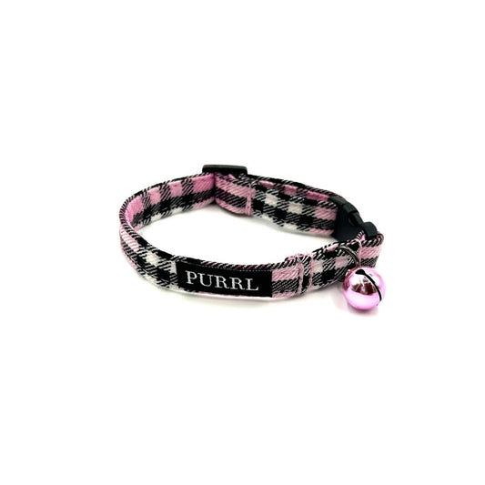 Pinkberry Check Cat Collar