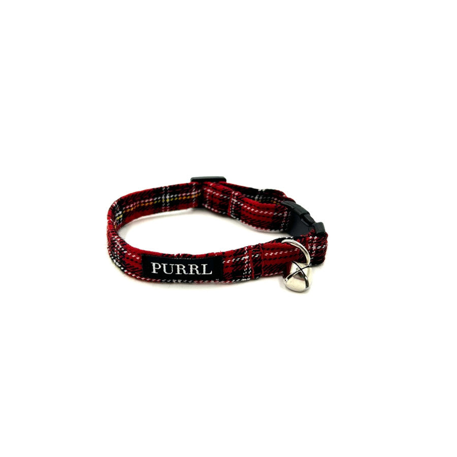 Red Tartan Cat Collar