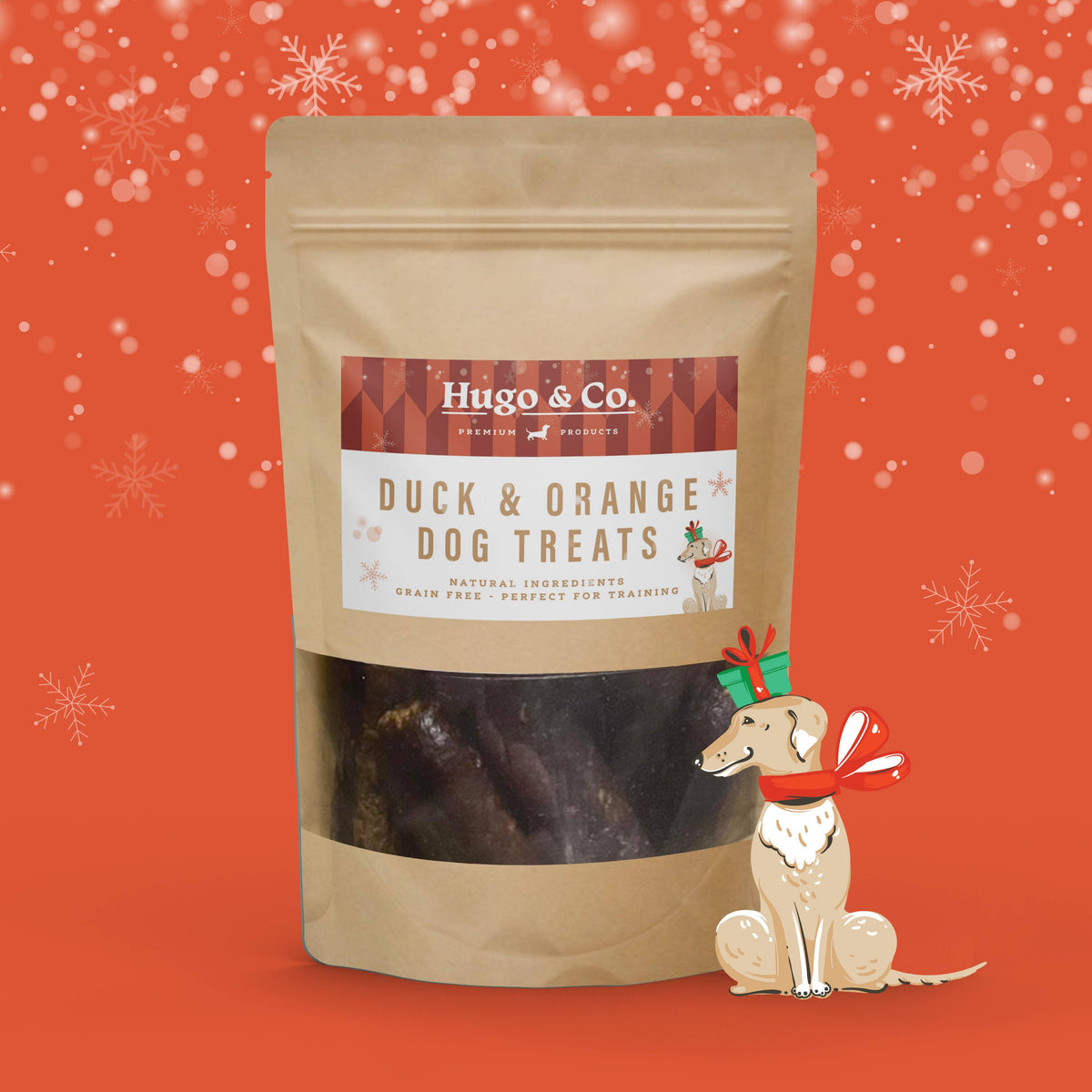 Christmas Duck and Orange Dog Treats 95g