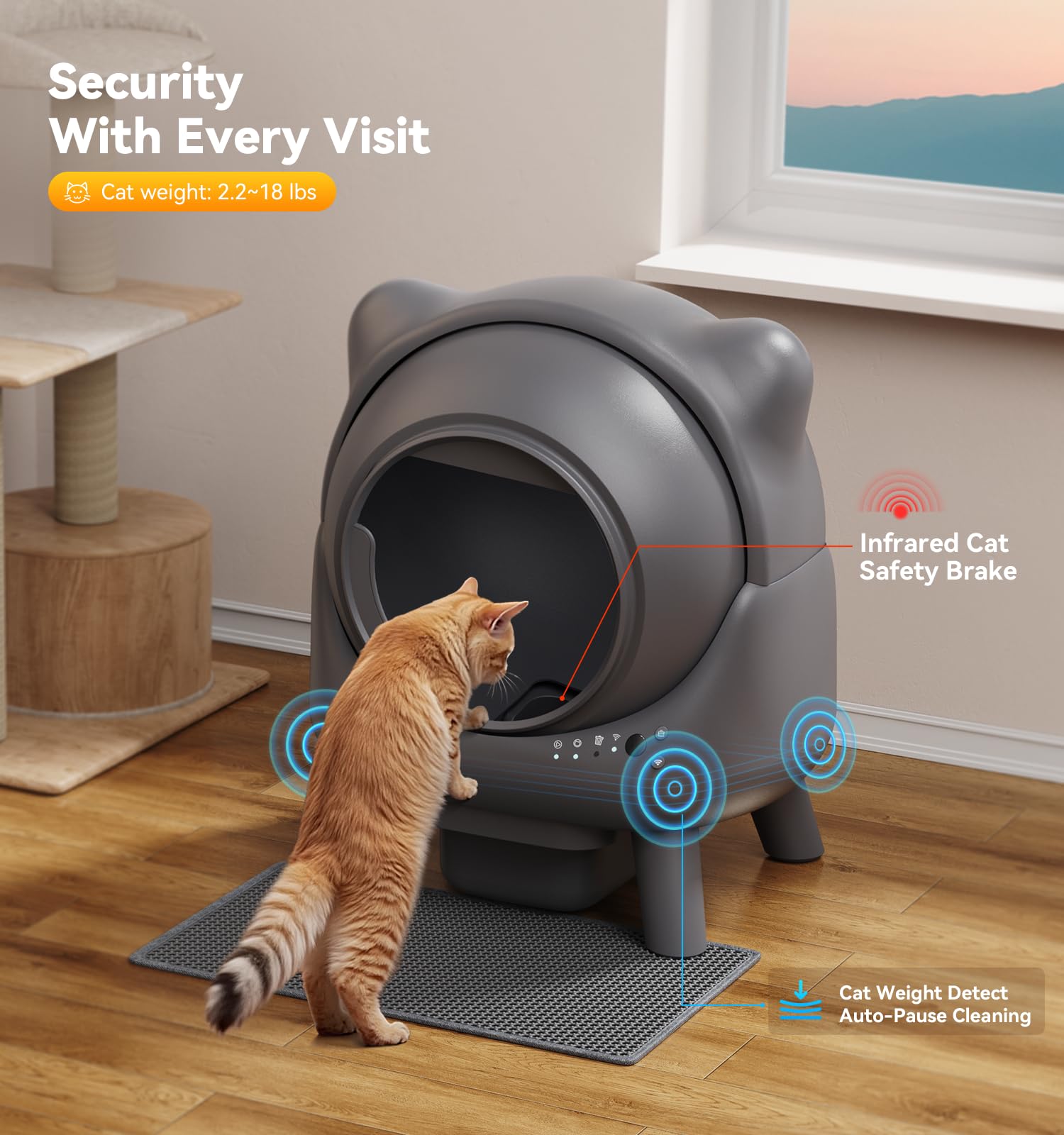 FEELNEEDY Self-Cleaning Litter Box