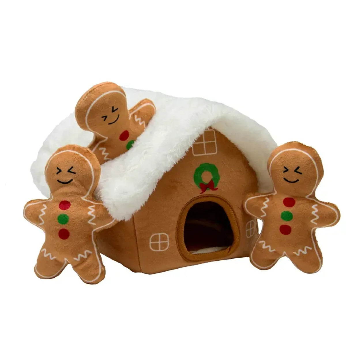 Gingerbread Snuffle House Dog Toy