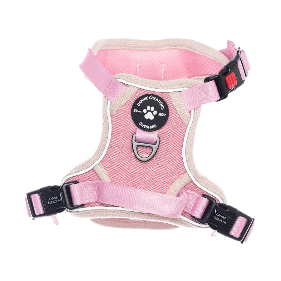 Pink Herringbone Harness
