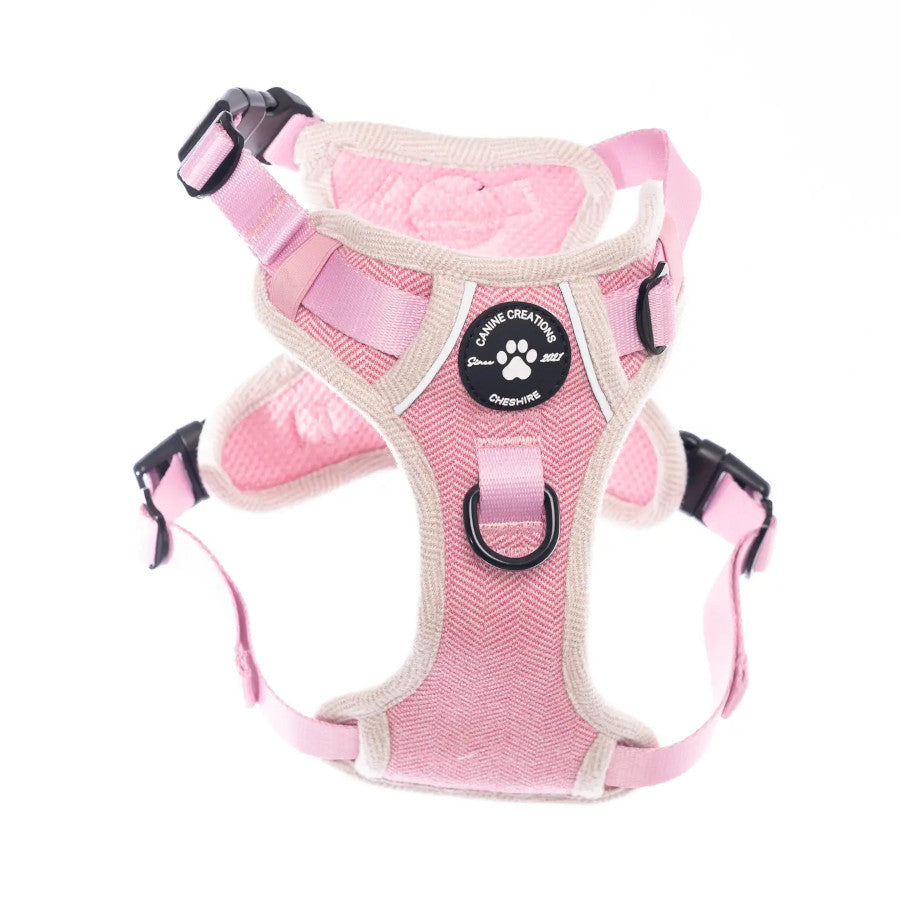 Pink Herringbone Harness