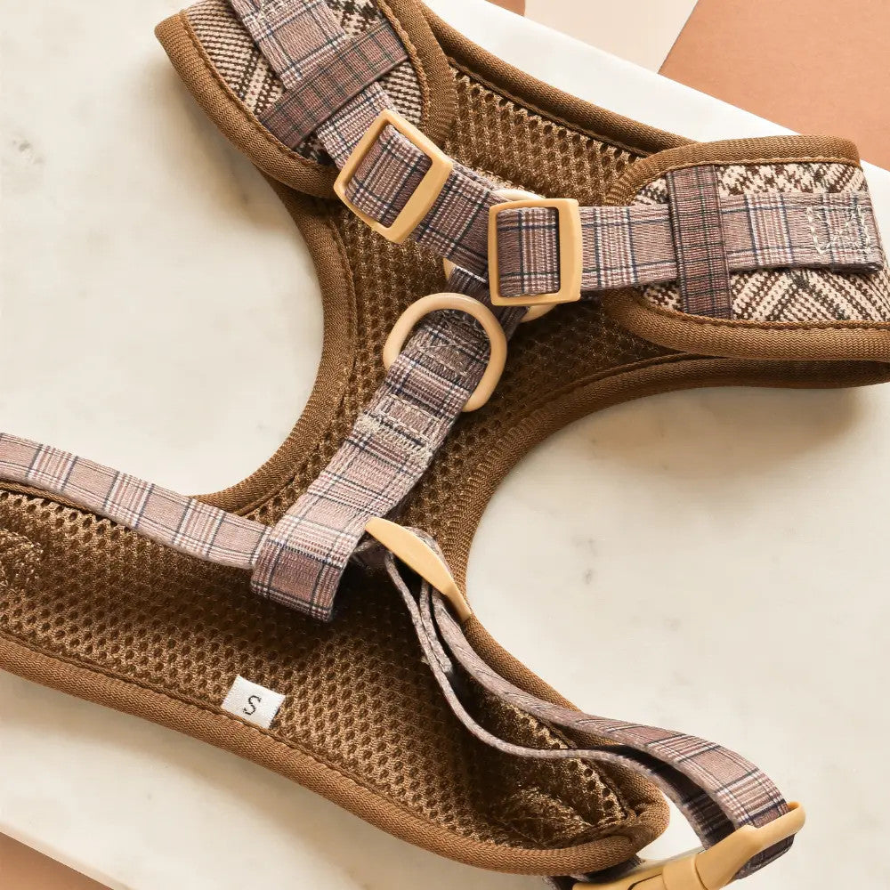 Plaid Adjustable Neck Harness