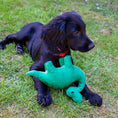 Load image into Gallery viewer, Small Bite Plush Dino Puppy Toy
