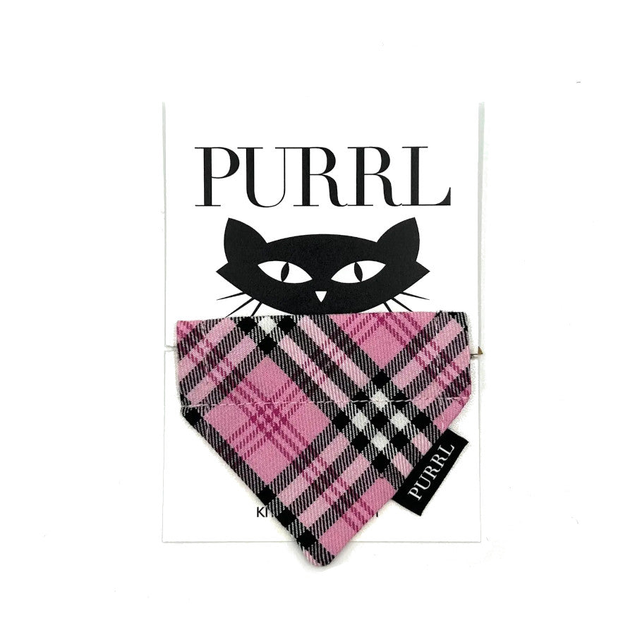 Pinkberry Check Cat Bandana