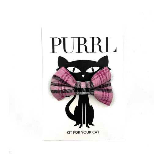 Pinkberry Check Cat Bowtie