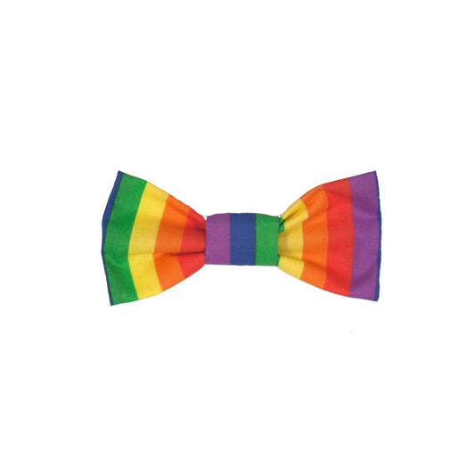 Rainbow Stripe Dog Bow Tie