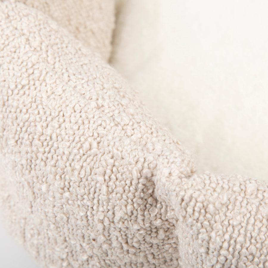Boucle Cat & Small Dog Bed Ivory