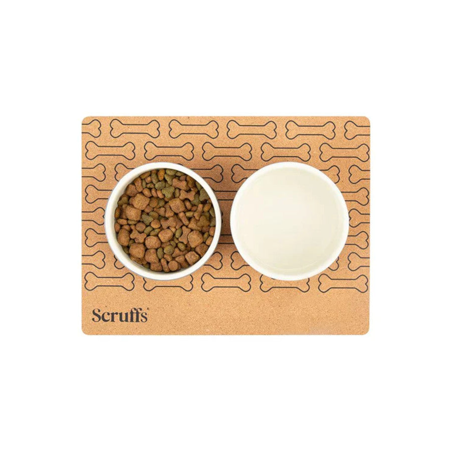 Cork Pet Placemat Bone Print