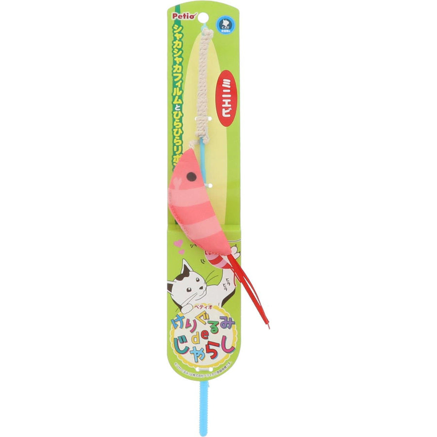 Petio Ebi Cat Teaser with Crinkly Film & Ribbon
