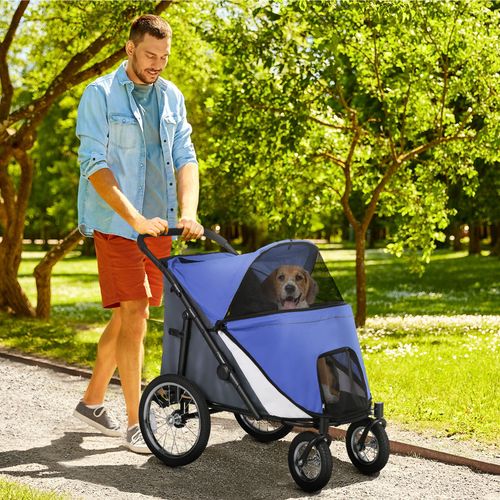 PawHut Foldable Pet Stroller with Cushion