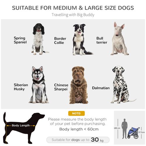 PawHut Foldable Pet Stroller with Cushion